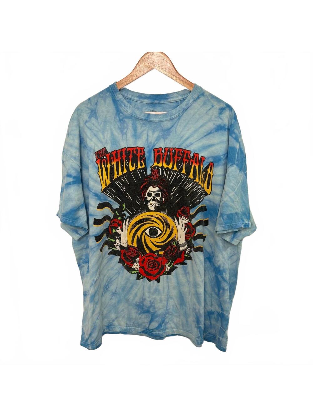 Fortune Teller Baby Blue Tie Die White Buffalo Tee